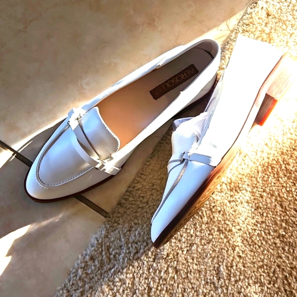 Aerosols, Women's white South East shoe leather slip on loafer shoes siz… - Picture 8 of 8
